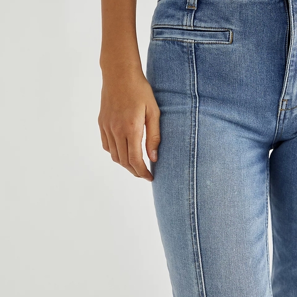 Free People Flare Jeans with Red Star Details - Picture 4 of 4